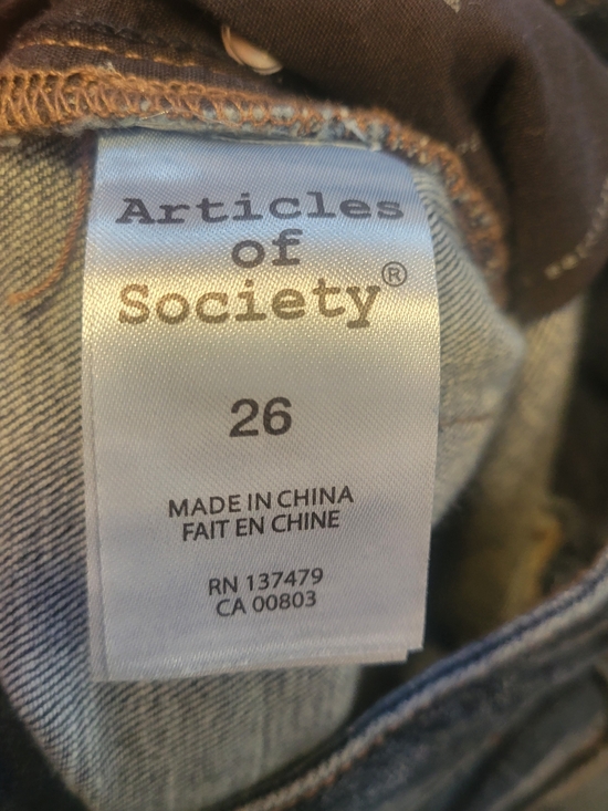 Articles Of Society Sarah Skinny Stretch Dark Wash Skinny Jeans Size 26 - Picture 2 of 12